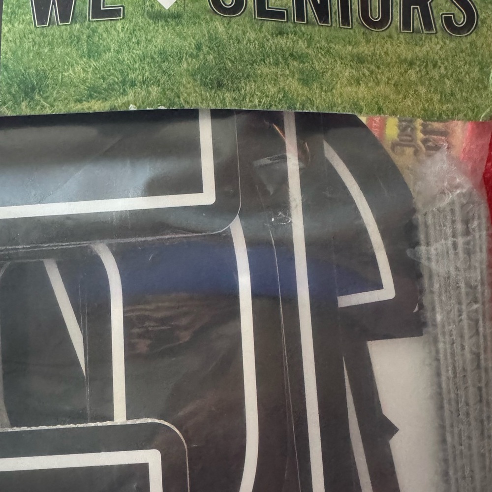 Black and White Senior banner lawn sign